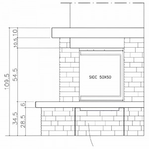 Каминная облицовка EdilKamin Topazio dx, с банкеткой