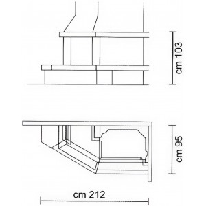 Каминная облицовка EdilKamin Trapezio sx