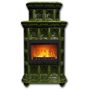 Каминная облицовка КимрПечь Истра центральная двухъярусная