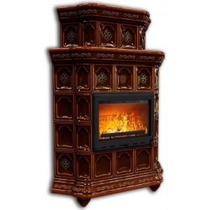 Каминная облицовка КимрПечь Истра угловая двухъярусная