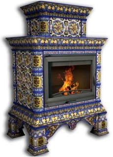 Печь-камин КимрПечь Кострома пристенный двухъярусный Январь