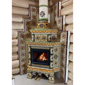 Каминная облицовка КимрПечь Кострома угловая двухъярусная