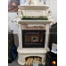 Печь-камин КимрПечь Прованс с дровником пристенный двухъярусный Ваниль (дополнительная роспись)
