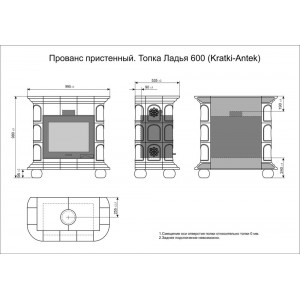 Каминная облицовка КимрПечь Прованс пристенная