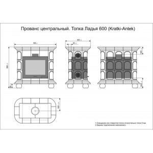Каминная облицовка КимрПечь Прованс центральная