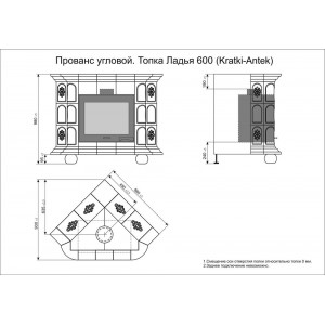 Каминная облицовка КимрПечь Прованс угловая