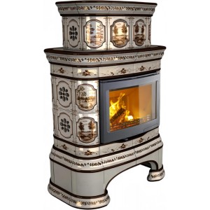 Каминная облицовка КимрПечь Сконе центральная двухъярусная