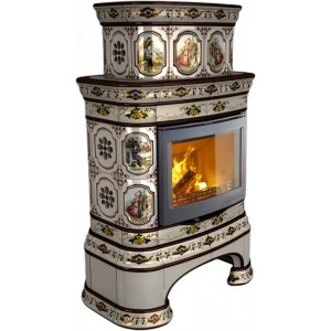 Каминная облицовка КимрПечь Сконе центральная двухъярусная