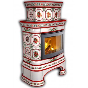 Каминная облицовка КимрПечь Сконе центральная двухъярусная Маки