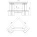 Каминная облицовка Madeira Cristina Standart 700,угловая (Кристина Стандарт топка 700-й серии)