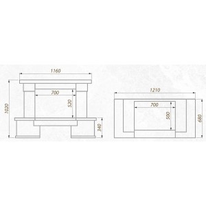Каминная облицовка Stimlex Seon Emperador Small EWF S