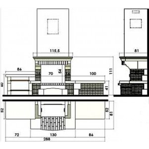 Каминная облицовка Chazelles Fleurance 162