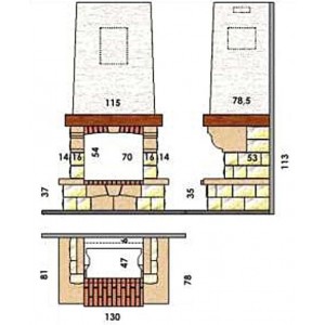 Каминная облицовка Chazelles Rochette