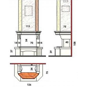 Каминная облицовка Chazelles Villemalet