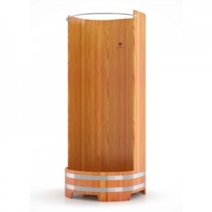 Душевая кабина BentWood с держателем для шторки из лиственницы натуральной