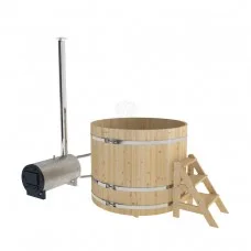Фурако Bentwood круглая, d=1.50x1.2 м из кедра с наружной печкой