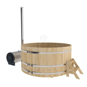 Фурако Bentwood круглая, d=2.10x1.0 м из кедра с наружной печкой