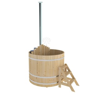 Фурако Bentwood круглая, d=1.50x1.2 м из кедра с внутренней печкой
