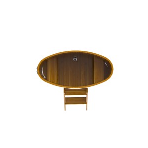 Купель для бани Bentwood овальная, 0,69х1,31х1,0 м из лиственницы Рустик натуральной