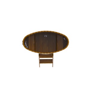 Купель для бани Bentwood овальная, 0,69х1,31х1,0 м из лиственницы Рустик мореной