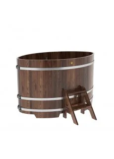Купель для бани Bentwood овальная, 1,08х1,75х1,1 м из лиственницы мореной премиум