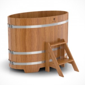 Купель для бани Bentwood овальная, 0,80х1,42х1 м из дуба натурального