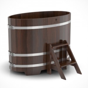 Купель для бани Bentwood овальная, 0,80х1,42х1 м из дуба мореного