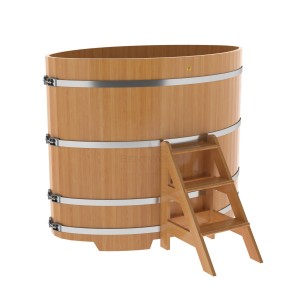 Купель для бани Bentwood овальная, 1,02х1,68х1,4 из лиственницы натуральной премиум
