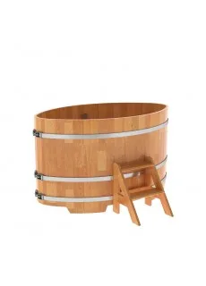 Купель для бани Bentwood овальная, 1,02х1,68х1,0 м из сращенных ламелей лиственницы натуральной