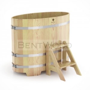 Купель для бани Bentwood овальная, 0,80х1,42х1 м из кедра