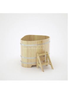 Купель для бани Bentwood угловая, 1,10х1,10х1,0 м из кедра