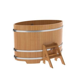 Купель для бани Bentwood овальная, 1,02х1,68х1,1 из лиственницы натуральной премиум