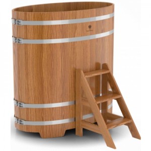 Купель для бани Bentwood овальная, 0,76х1,16х1,4 м из дуба натурального