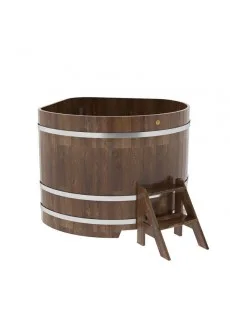 Купель для бани Bentwood угловая, 1,37х1,37х1,1 м из сращенных ламелей мореной лиственницы