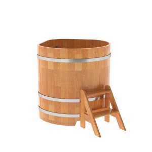 Купель для бани Bentwood угловая, 1,03х1,03х1.1 м из сращенных ламелей лиственницы