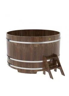 Купель для бани Bentwood круглая, d=1.80x1.1 м из сращенных ламелей мореной лиственницы