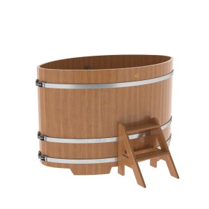 Купель для бани Bentwood овальная, 1,02х1,68х1,1 из дуба натурального