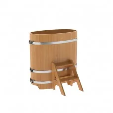 Купель для бани Bentwood овальная, 0,59х1,06х1,1 из лиственницы натуральной премиум