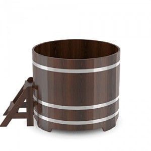 Купель для бани Bentwood круглая, d=1.17x1.4 м из дуба мореного