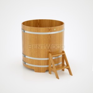 Купель для бани Bentwood круглая, d=1.17x1.2 м из дуба натурального