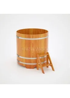 Купель для бани Bentwood круглая, d=1.17x1.2 м из лиственницы натуральной премиум