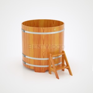 Купель для бани Bentwood круглая, d=1.17x1.2 м из лиственницы натуральной премиум