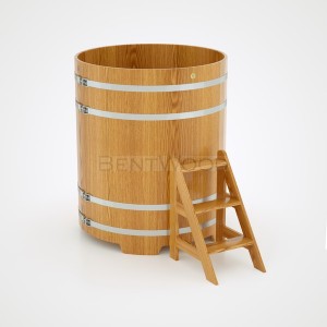 Купель для бани Bentwood круглая, d=1.17x1.4 м из дуба натурального