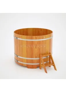 Купель для бани Bentwood круглая, d=1.50x1.4 м из лиственницы натуральной премиум