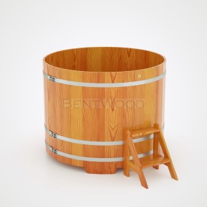 Купель для бани Bentwood круглая, d=1.50x1.2 м из лиственницы натуральной премиум