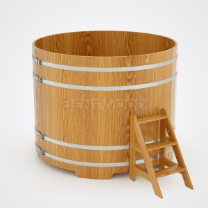 Купель для бани Bentwood круглая, d=1.80x1.4 м из дуба натурального
