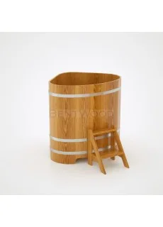Купель для бани Bentwood угловая, 1,03х1,03х1,2 м из дуба натурального