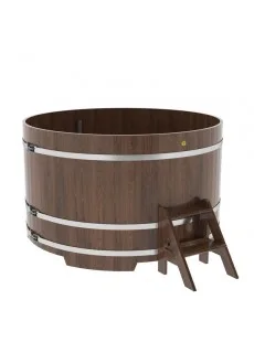 Купель для бани Bentwood круглая, d=1.80x1.1 м из дуба мореного