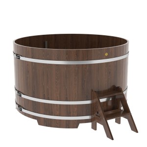 Купель для бани Bentwood круглая, d=1.80x1.1 м из дуба мореного