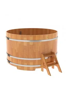Купель для бани Bentwood круглая, d=1.80x1.1 м из сращенных ламелей лиственницы